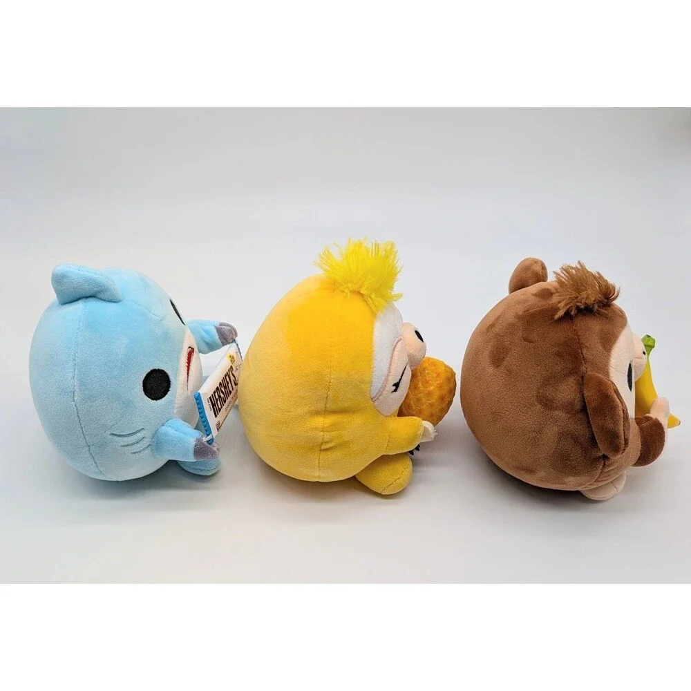 Lot Of 3 Zuru Snackles Plush Series 2 Shark Sloth Monkey 5